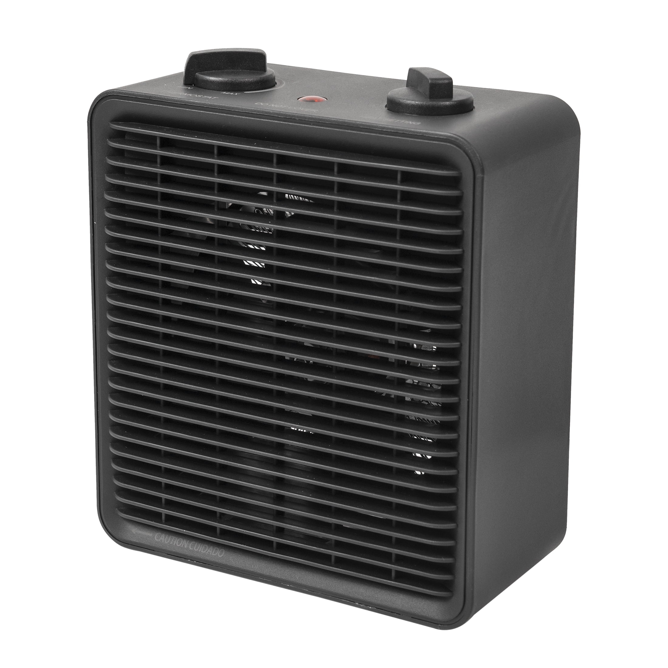 Sunko Black 1500W Electric 2-Speed Forced Air Heater with Adjustable Thermostat