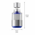thumbnail image 3 of Faucet Water Filter for Kitchen Sink with Stainless Steel Mesh Core and Splash Guard, Single Unit, Silver and Blue, for Bathroom and Kitchen Faucets, 3 of 6