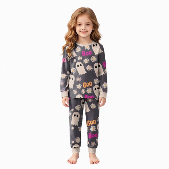 KPVEVIQ Kids Halloween Skeleton Pajamas Sleepwear Toddler Girls Boys Skull Halloween Pjs Sets,3-4 Y