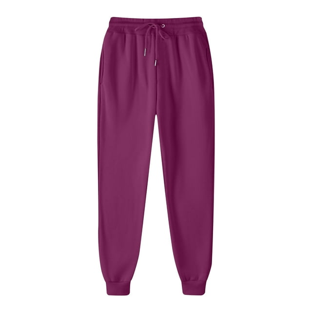 Timegard Womens Sweatpants Elastic High Waist Cinch Bottom Pants Drawstring Sports Athletic Solid Color Trousers