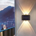 thumbnail image 4 of Lámpara LED Solar de pared impermeable para exteriores, iluminación luminosa de arriba y abajo para jardín, valla, decoración de balcón, luz Solar, 10/8/6/4 LED, 4 of 4