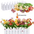 thumbnail image 4 of Plantas de flores artificiales XONOR, margaritas de colores mezclados con maceta, 4 of 7