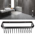 thumbnail image 1 of Cesta con red en la parte superior, jabonera de latón negro, jabonera de pared, cesta de jabón integrada sin costuras, 1 of 7
