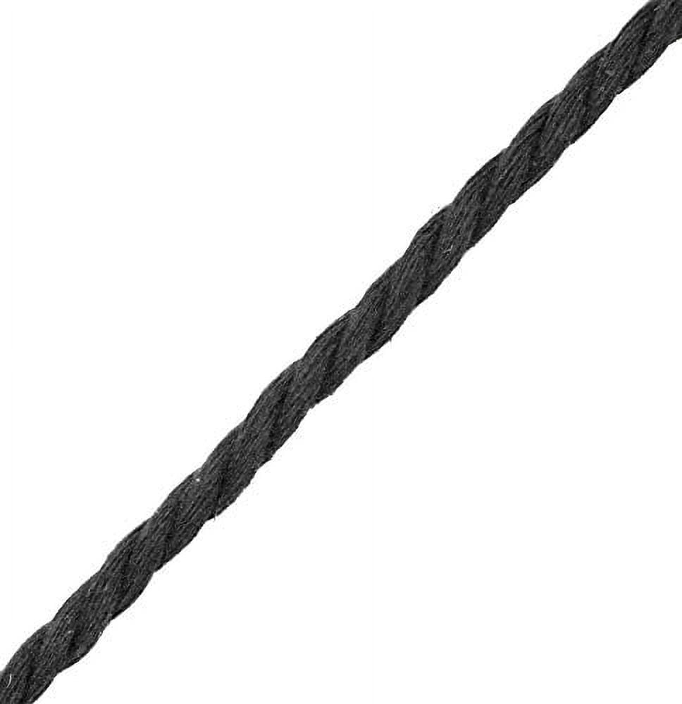 Macrame Cord Cotton Rope Macrame Supplies 3 Ply Twisted Macrame Rope String Yarn for Plant Hanger Wall Hanging Knitting Wedding Décor by Mandala Crafts Black 6mm 109 Yards