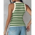 thumbnail image 4 of Tank Tops with Built in Bras Athletic Tank Tops for Women Ribbed Tank Top Fitness Workout Running Tops Green  L, 4 of 5