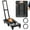 Black, variant on Folding Hand Truck, Heavy Duty Dolly Cart for Moving, 550 LBS Hand Truck With 6 Wheels & 2 Ropes for Luggage, Moving, Shopping, Office Use