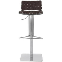 SAFAVIEH Mitchell Regenerated Leather Bar Stool, Gas Lift, 38.5"