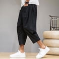 thumbnail image 7 of Men's Casual Harem Pants Breathable Loose Fit Summer Trousers Comfortable Daily Wear Versatile Basic Style Lightweight Relaxed Beach Yoga Men's Pants Relaxed Fit Lounge Big and Tall, 7 of 7