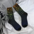 thumbnail image 5 of Fuzoiu Luxury golden sparkle Print Athletic Crew Socks for Men & Women,Casual Crew Socks,Above Ankle Crew Socks for Business, Casual, 5 of 6