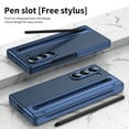 thumbnail image 3 of for Samsung Galaxy Z Fold 5 Case: Support All Magsafe Accessories | Fold 5 New Slim S Pen  Holder & Free Stylus | Hinge Protection, PU Leather Back, Tempered Glass Screen Protector - Blue, 3 of 12
