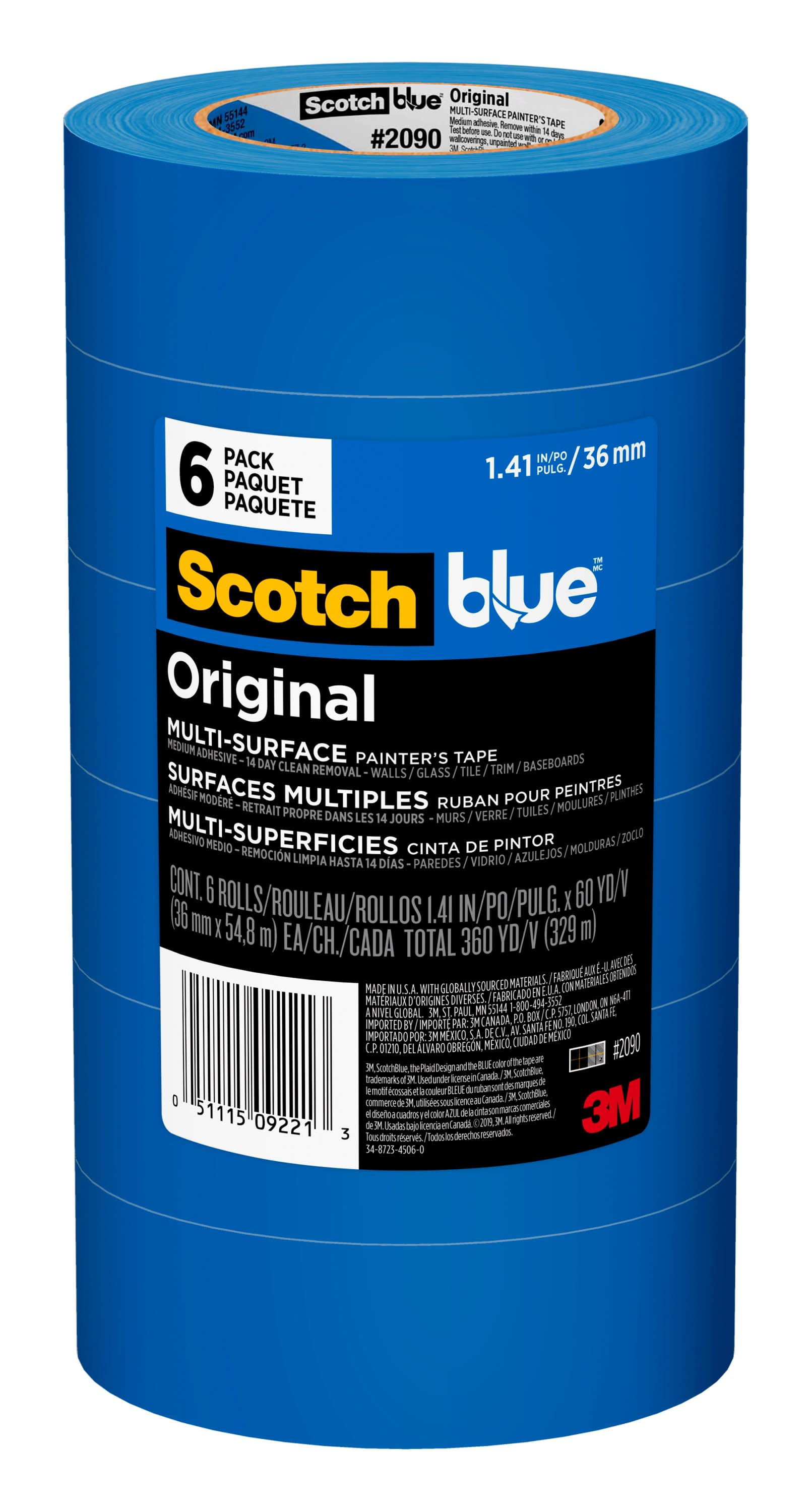 SCOTCH Blue Original Multi-Surface Tape 6 Pack 1.41in 36mm 