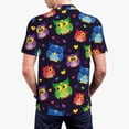 thumbnail image 6 of Salouo Owls And Hearts for Men's Short Sleeve Polo Shirts,Polo Shirts for Men Performance Short Sleeve Golf Shirt Athletic Casual Collared T-Shirt-Small, 6 of 8