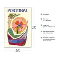 thumbnail image 2 of Portugal - Windmill Mother of the Waters (Mae das Aguas) - Vintage Travel Poster by David Klein c.1960s - Master Art Print (Unframed) 12in x 18in, 2 of 4