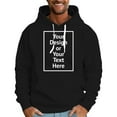 thumbnail image 4 of ZHOUCHANKIDS Mens Autumn and Winter Letter Oversize Loose Hooded Pullover Sweater Top Blouse Coat Black Medium, 4 of 5