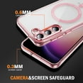 thumbnail image 2 of Allytechgroup Galaxy S23 FE Magnetic Case, Clear Back Cover Not-Yellowing Anti-Scratch Magsafe Compatible Wireless Charging Shockproof Bumper Phone Case for Samsung Galaxy S23 FE, Pink, 2 of 7