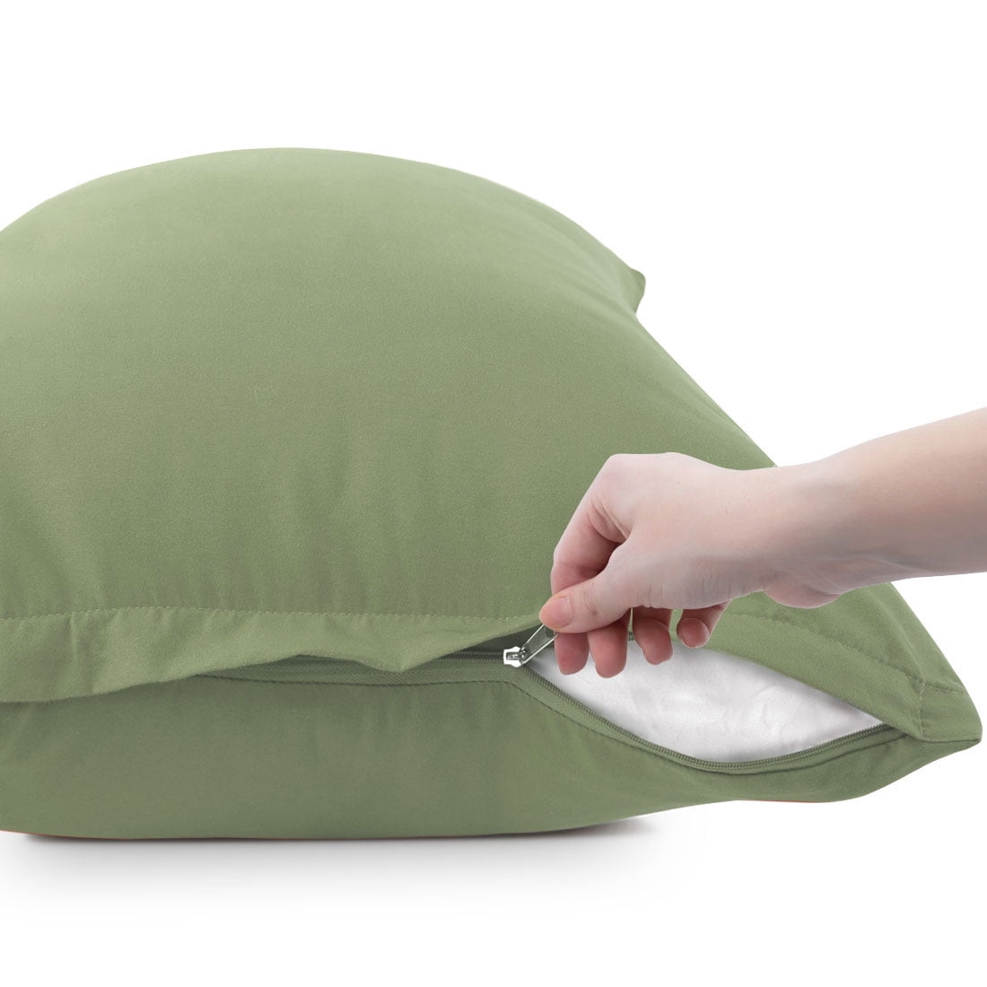Unique Bargains 2-Piece Soft Microfiber Pillowcases, King, Sage
