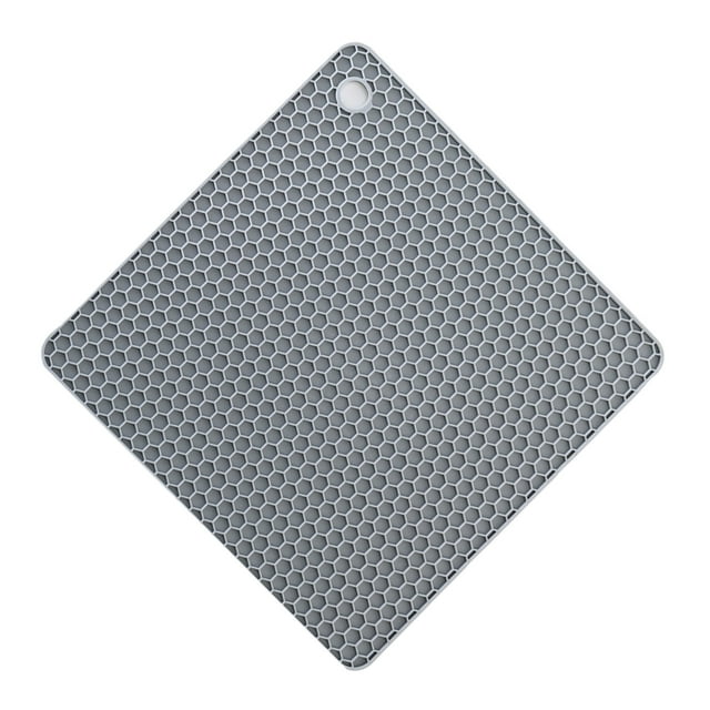 Injueey Almohadillas antideslizantes de gel de sílice, soporte para olla, estera de silicona resistente al calor para fácil limpieza y Almacenamiento y organización del hogar Gris