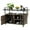 Light Brown, variant on Versatile Utility Rustic Charm Smooth 360-Degree Wheels Outdoor Serving Cart for BBQs, Garden Parties, and More