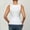 White, variant on Black Women's Built in Bra Tank Top Ribbed Nylon,Spandex Sleeveless Casual Shirts Racerback Workout Yoga Camisole Tops Comfy Undershirt Tank Top Women L