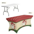 thumbnail image 4 of TSOVTHRID Cartoon Santa Claus Dot Print Rectangular Tablecloth, Stretch Polyester Table Cloth, Washable and Wrinkle Resistant Tablecloth Protector for Party, Wedding, Event Christmas Decor, 4 of 7