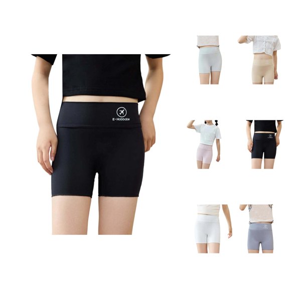 Girls' Sports Shorts Breathable Elastic Summer Casual Bottom Pants with High Waist and Built-In Liner for Active Girls Ages 2 to 16