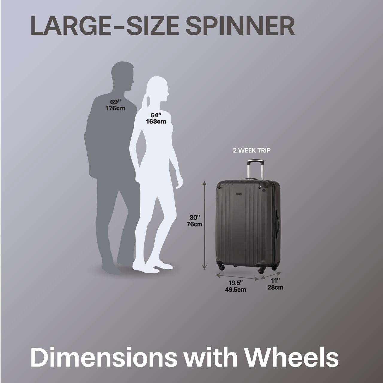 Jetstream Southbound 28 Inch Hardside Expandable Large Checked Luggage, Rolling Travel Suitcase with Spinner Wheels