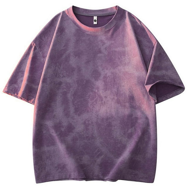 Tops para hombre, blusas y camisas de cuello redondo y manga corta para hombre. Camiseta de manga corta con lentejuelas "Return to the Ancients Breath", talla grande, blusa Fallow para hombre, poliést