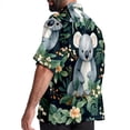 thumbnail image 3 of Koala Men's Short Sleeve Hawaiian Beach Shirts, Casual Printed Button Down Spread Collar Tops, Summer Unisex Style, 3 of 6