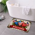 thumbnail image 3 of FJPT Patriotic Welcome Heart Flag Floor Mat For Bathroom Kitchen Bedroom Decor 31.5x19.7 inch, 3 of 5