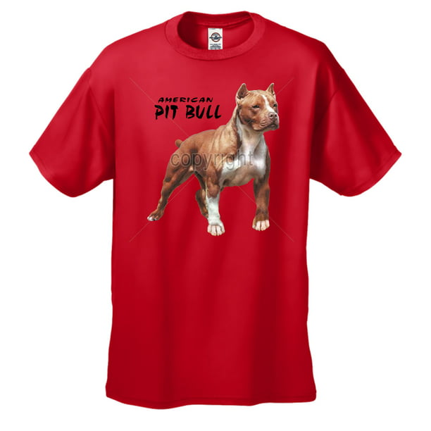 Trenz Shirt Company - Pit Bull T-shirt American Pitbull Standing Proud ...