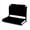 Black, variant on Portable 2-in-1 Stadium Folding Chair with Cushioned Backrest, Wide Ergonomic Design, Stainless Steel Frame PVC Seat Supports 225 LBS for Sports Camping