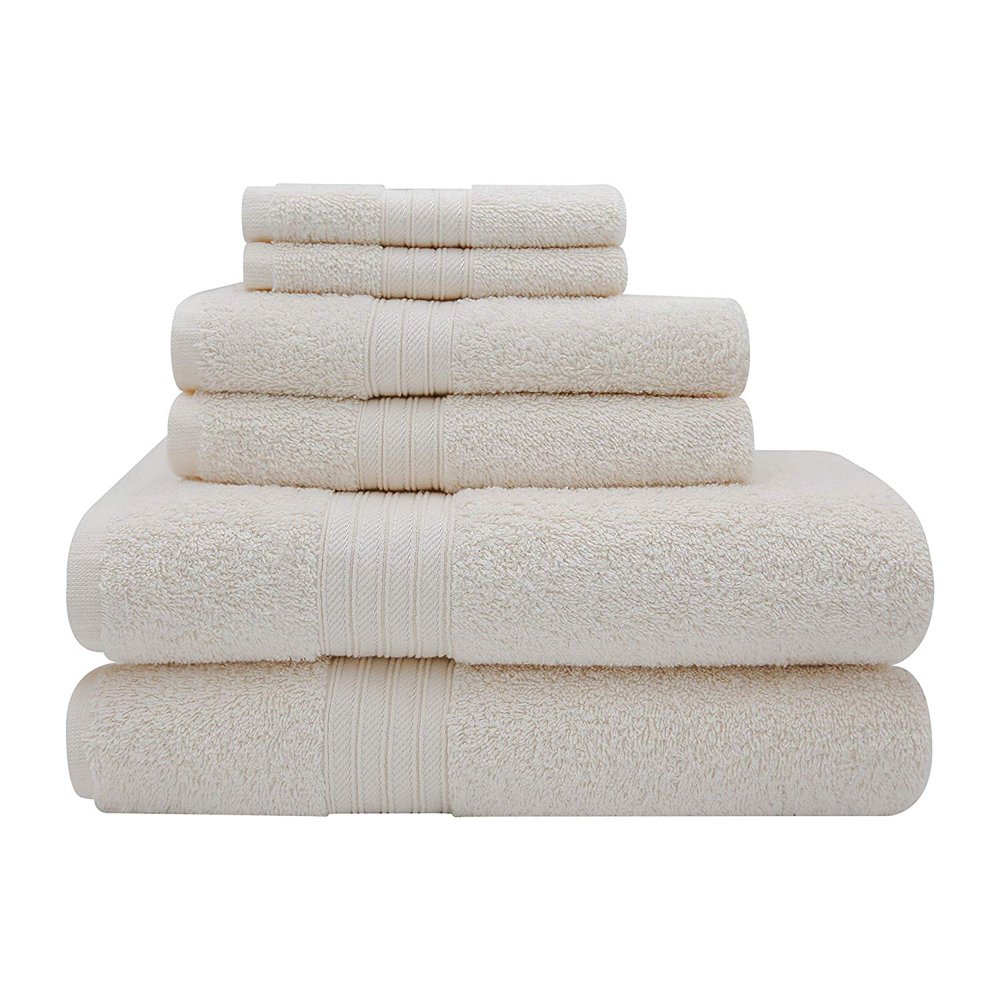Baltic Linen Heavy Weight 6 piece Cotton Towel set, rich cream