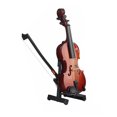 thumbnail image 1 of Wweixi Polished Wood Miniature Violin Mini Musical Instrument Kit Room Decoration Bow And Case Mini Musical Instrument Violin 12cm, 1 of 6