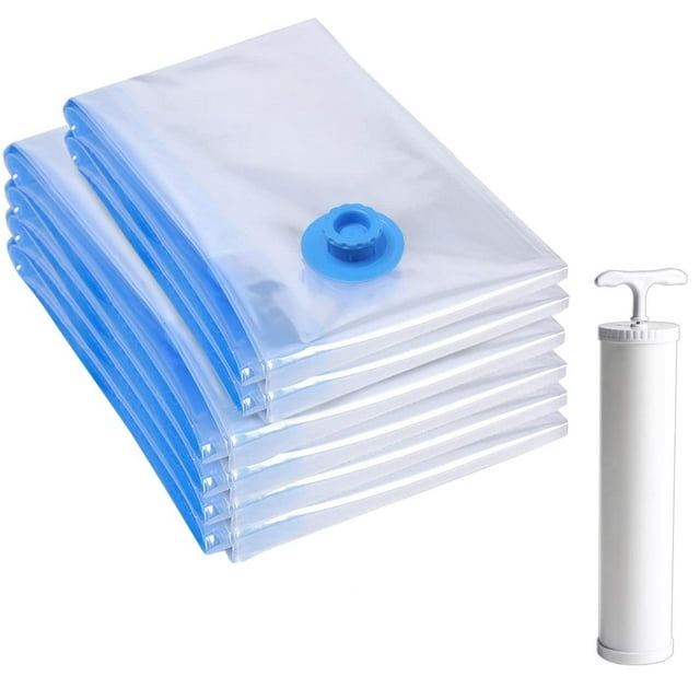 4 Pcs Vacuum Bags, Vacuum Seal Bags for Closet More Storage! Hand-Pump ...