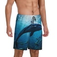 thumbnail image 2 of Sikiie Ocean Dolphin Fish School Mens Pajama Shorts, Lightweight Lounge Pant with Pockets Soft Sleep Pj Shorts for Men4X-Large, 2 of 6
