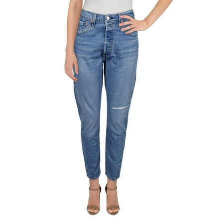 Levi's Womens Jive 501 Raw Hem High Rise Skinny Jeans