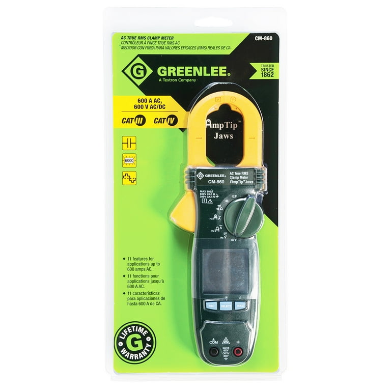 Greenlee CM-860 600-Amp Durable General Purpose POP AC Clamp True