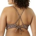 thumbnail image 3 of Juniors' Plus-Size Animal Instinct Bralette Bikini Top, 3 of 6