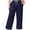 E1-Navy Blue, variant on SHOWMALL Women's Plus Size Wide Leg Pants 1X-5X, Light Gray Soft Stretch Lounge Pants with Elastic Drawstring Waist and Pockets for Homewear and Travel
