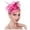 Hot Pink, variant on Flower Mesh Ribbons Feathers Headbands for Women Cocktail Tea Party Hat Headwear Elegant Stylish Retro Headband 1 PC Black one size