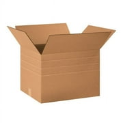 Office Depot® Brand Multi-Depth Corrugated Cartons, 20" x 16" x 14", Scored 12", 10", 8", Kraft, Pack Of 20