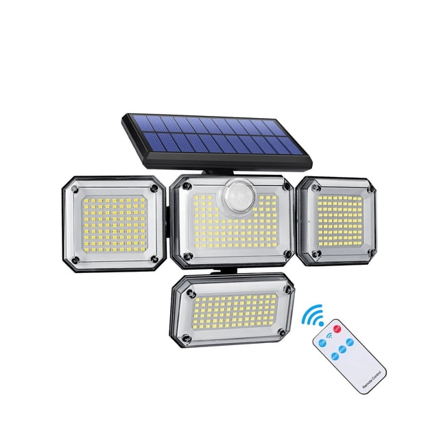 Waterproof Solar Powered Outdoor Light Motion Sensor 2000LM 333 LED Security Street Lamp Sconce Spotlights for Garden Decoration ,High Bright