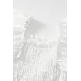 thumbnail image 7 of Fdqin Girls Summer Dress Floral Ruffle Square Neck Sleeveless A-Line Cute Sundress for Beach Party, White Floral,4-5Y, 7 of 7