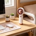 thumbnail image 6 of Mini Handheld Fan Portable Desktop USB Rechargeable Small Fan with Charging Cable, 3 Speeds, Compact Personal Fan for Outdoor Travel Office, Pink, 6 of 7