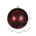 thumbnail image 2 of 4.75" Burgundy Matte Sequin Ornament 4/Bag, 2 of 2