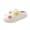 01#Light Blue, variant on Cute Colorful Heart Fuzzy House Slippers for Women Winter Warm Plush Open Back Slippers Thick Sole Non Slip Indoor Bedroom Shoes