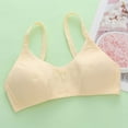 thumbnail image 2 of Girls Bras Size 14-16 Solid Color Bowknot Design Sports Bra Spaghetti Straps Breathable Cotton Bralette Adjustable Shoulder Underclothes Beige 10-16 Years, 2 of 4