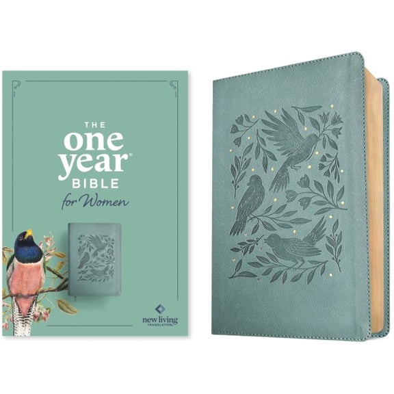 Pre-Owned NLT the One Year Bible for Women (Leatherlike, Birdsong Teal), (Hardcover)