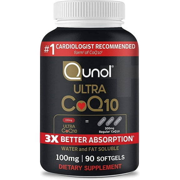 Qunol Ultra CoQ10, 100 mg, Antioxidant for Heart Health & Energy Production. 90 Softgels