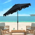 thumbnail image 3 of Safavieh Outdoor Collection 7" Black/White Transitional Round Market Patio Umbrella, 3 of 7